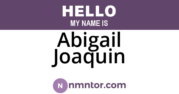 Abigail Joaquin