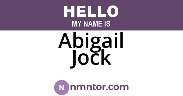 Abigail Jock