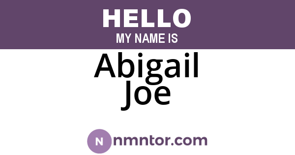 Abigail Joe