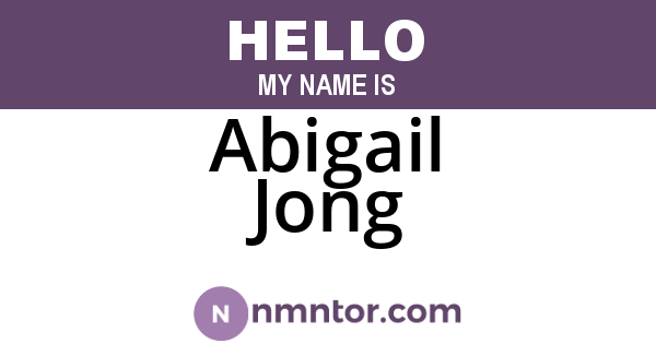 Abigail Jong