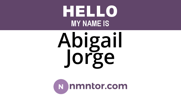 Abigail Jorge