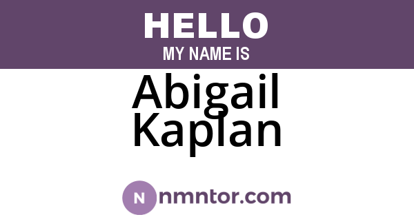 Abigail Kaplan