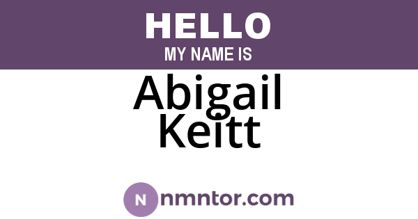 Abigail Keitt