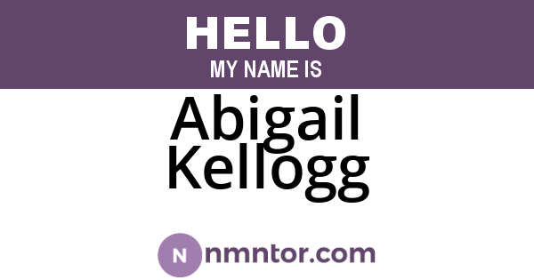 Abigail Kellogg