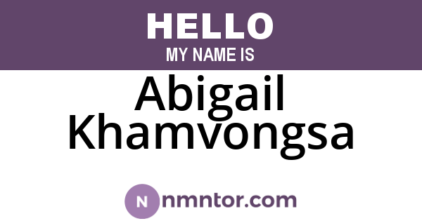 Abigail Khamvongsa