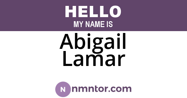 Abigail Lamar