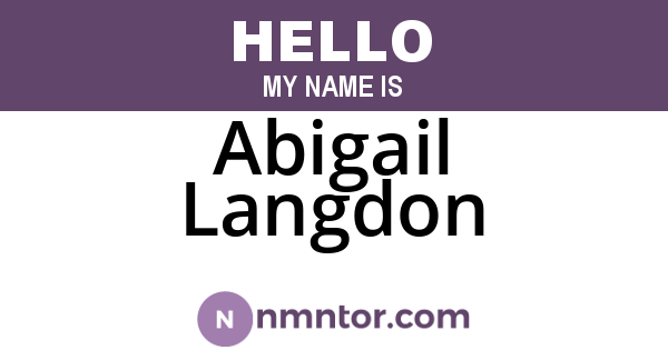 Abigail Langdon