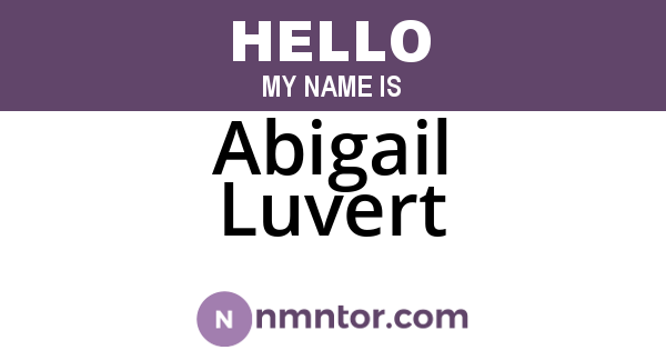 Abigail Luvert