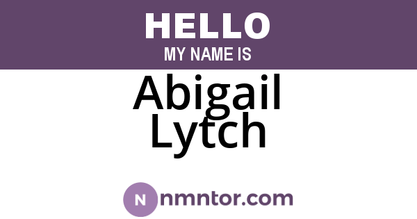 Abigail Lytch