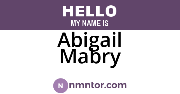 Abigail Mabry