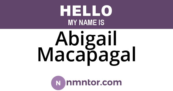 Abigail Macapagal