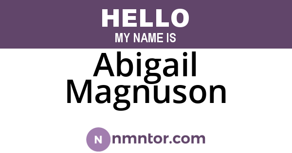 Abigail Magnuson