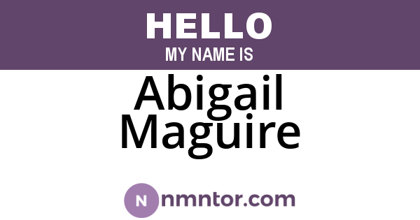 Abigail Maguire