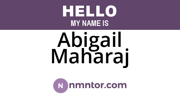 Abigail Maharaj