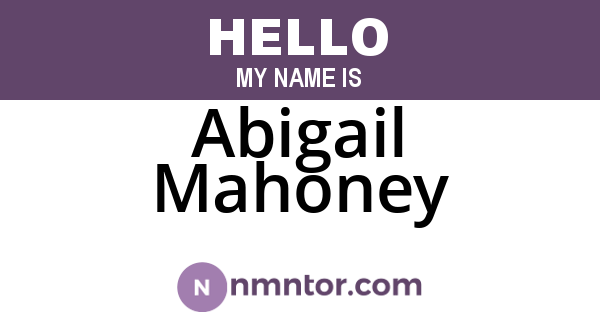 Abigail Mahoney