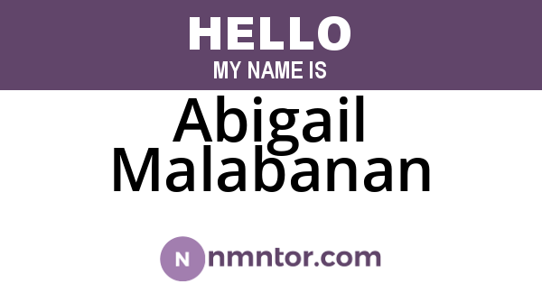 Abigail Malabanan