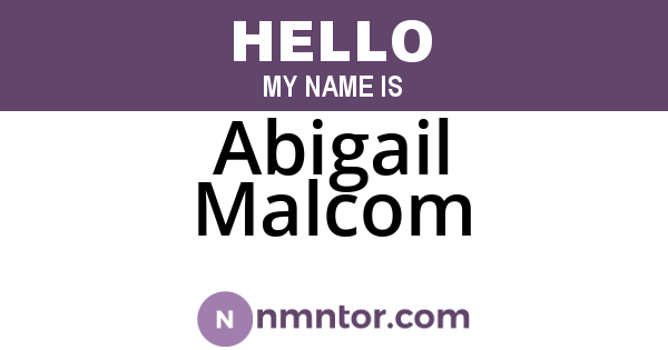Abigail Malcom