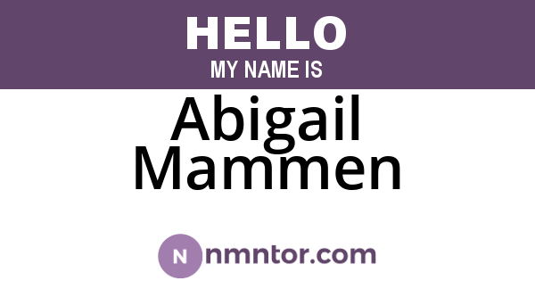 Abigail Mammen