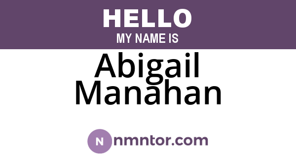 Abigail Manahan