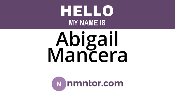 Abigail Mancera