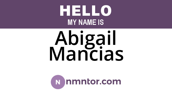Abigail Mancias