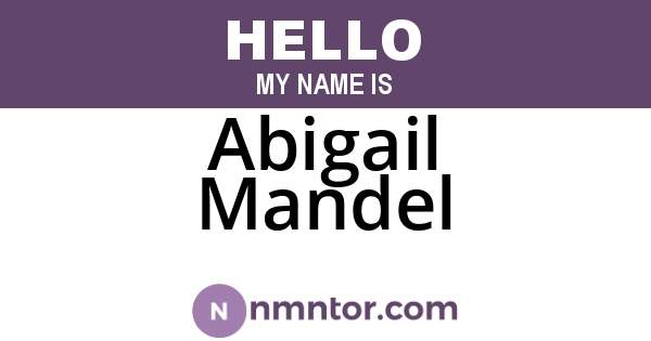 Abigail Mandel
