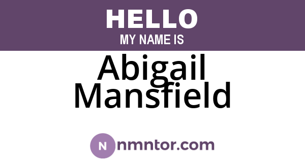 Abigail Mansfield