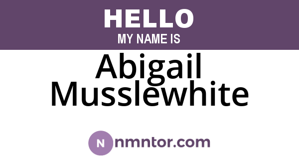 Abigail Musslewhite