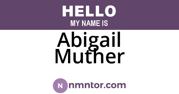 Abigail Muther