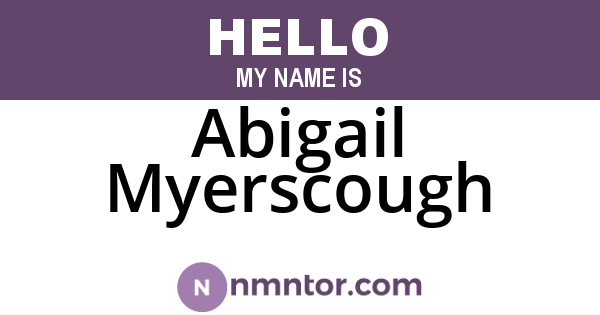 Abigail Myerscough
