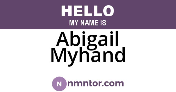 Abigail Myhand