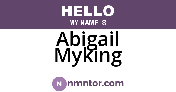 Abigail Myking