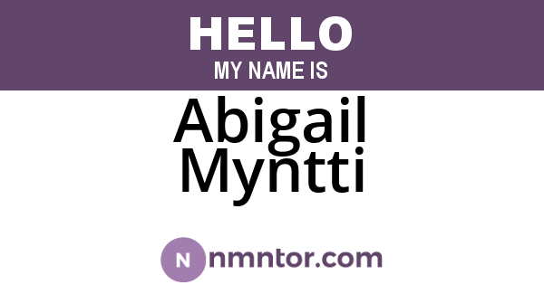 Abigail Myntti