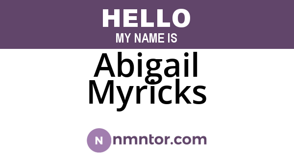 Abigail Myricks