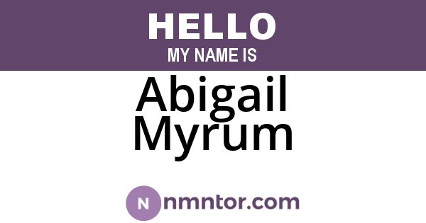 Abigail Myrum