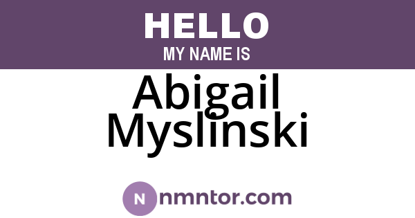 Abigail Myslinski