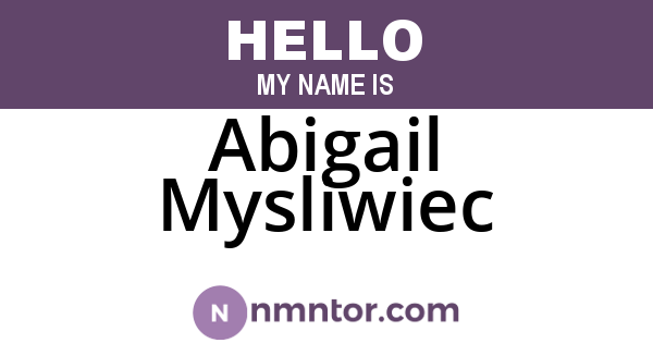 Abigail Mysliwiec