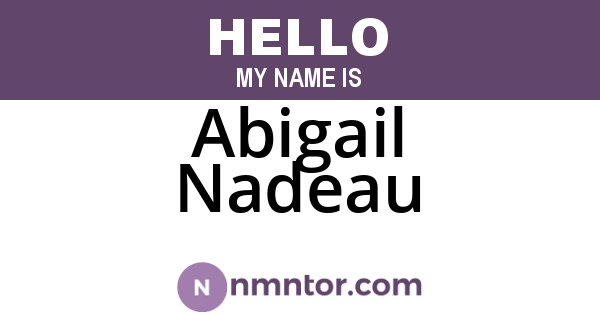 Abigail Nadeau