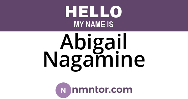 Abigail Nagamine