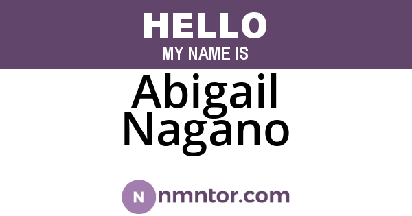 Abigail Nagano