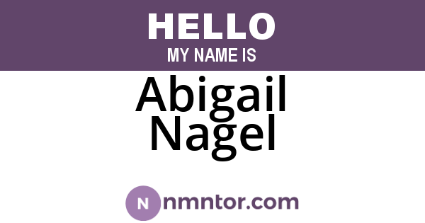 Abigail Nagel