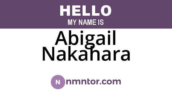 Abigail Nakahara