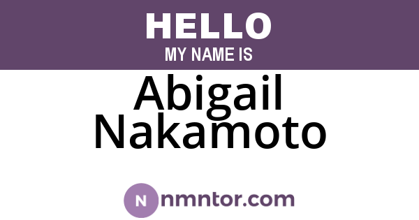 Abigail Nakamoto