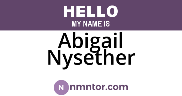 Abigail Nysether