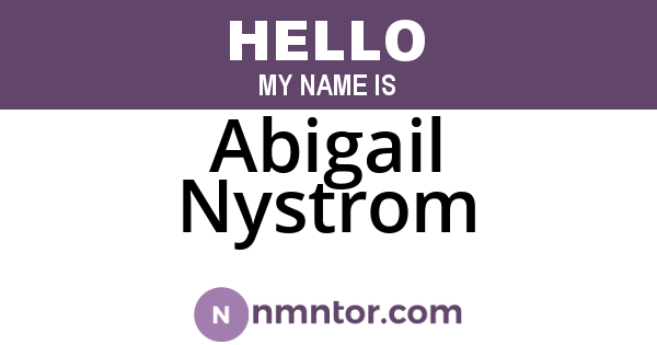 Abigail Nystrom