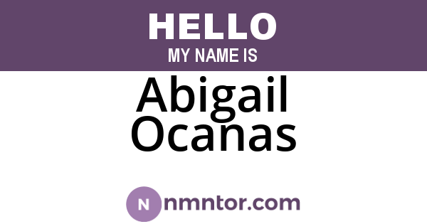 Abigail Ocanas