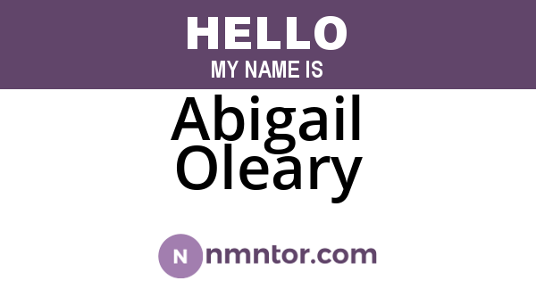 Abigail Oleary