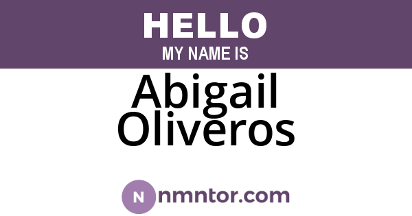 Abigail Oliveros