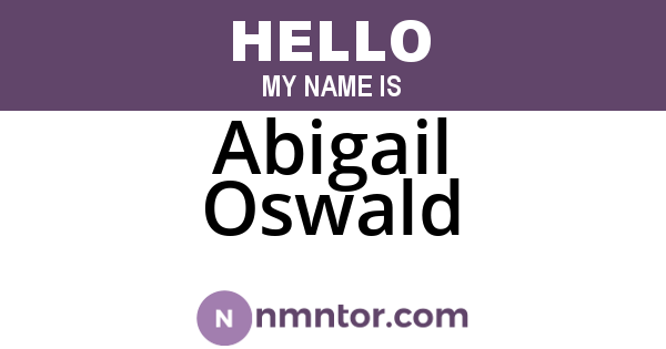Abigail Oswald