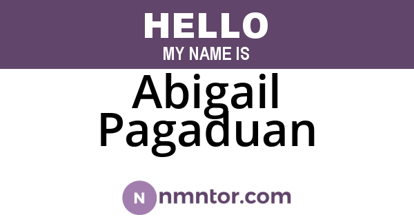 Abigail Pagaduan